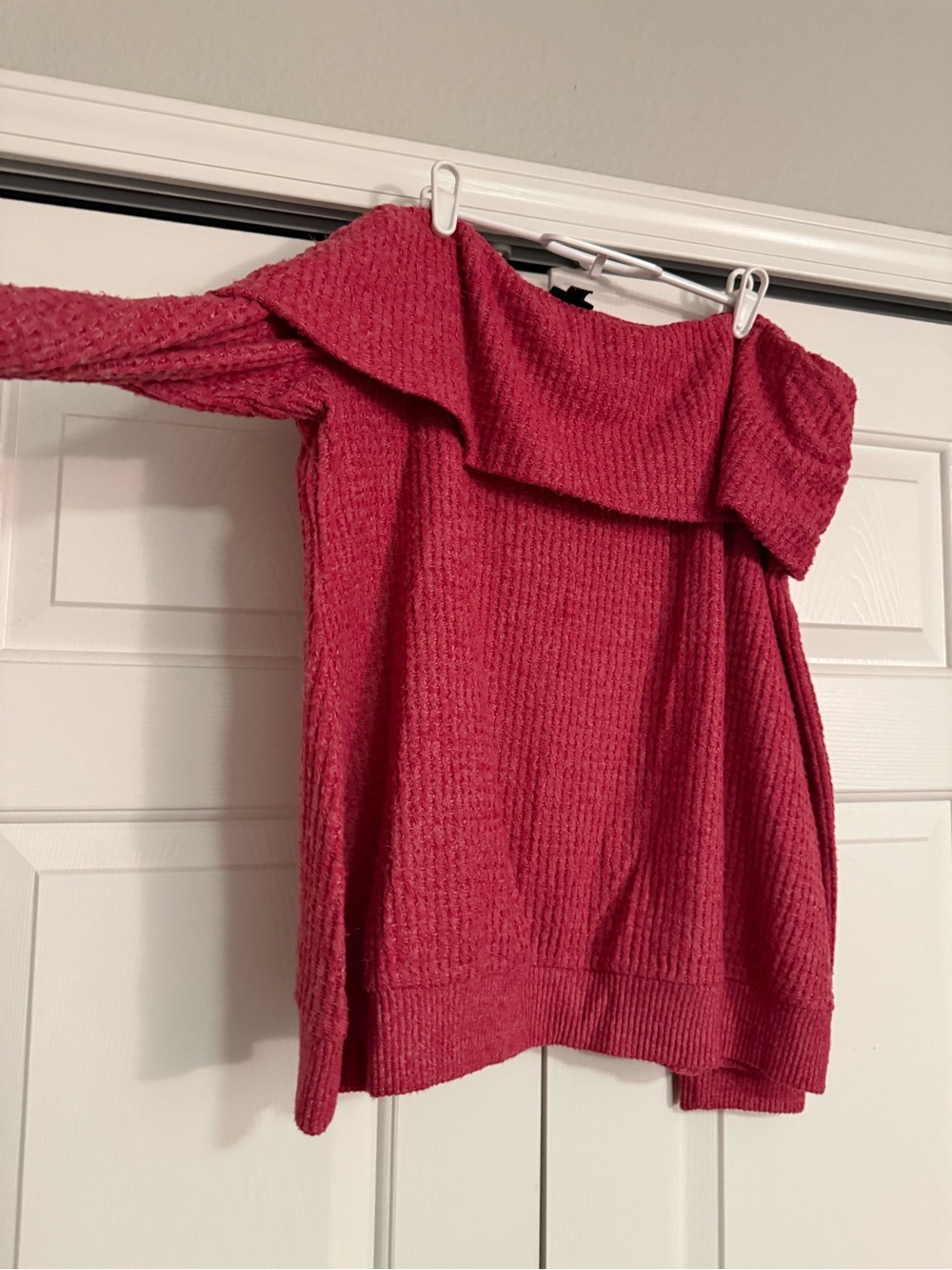 torrid Rose Pink Off-Shoulder Foldover Sweater